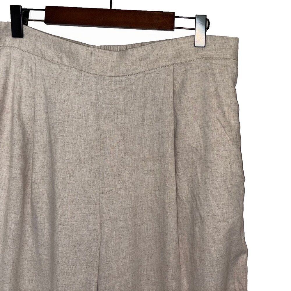 Banana Republic Factory Linen-Cotton Blend Cropped Pants in Light Beige
